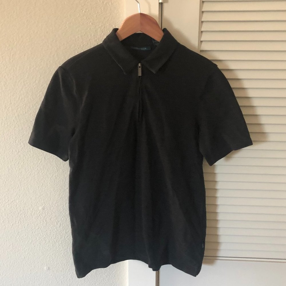***SOLD** perry ellis zip polo